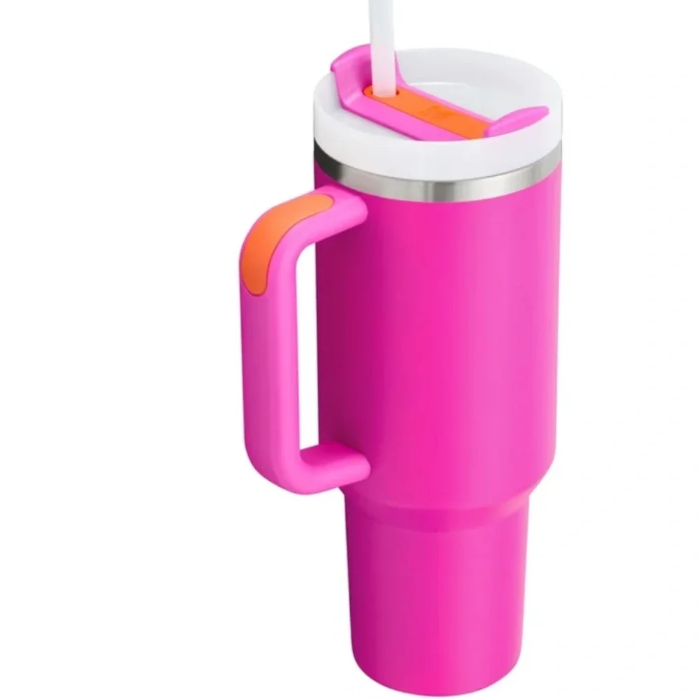 Stanley Hot Pink Insulated Tumbler with Handle & Straw - Picture 2 of 2